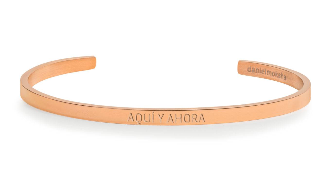 Pulsera Aquí y Ahora (sin tinta) Oro Rosa Daniel Moksha