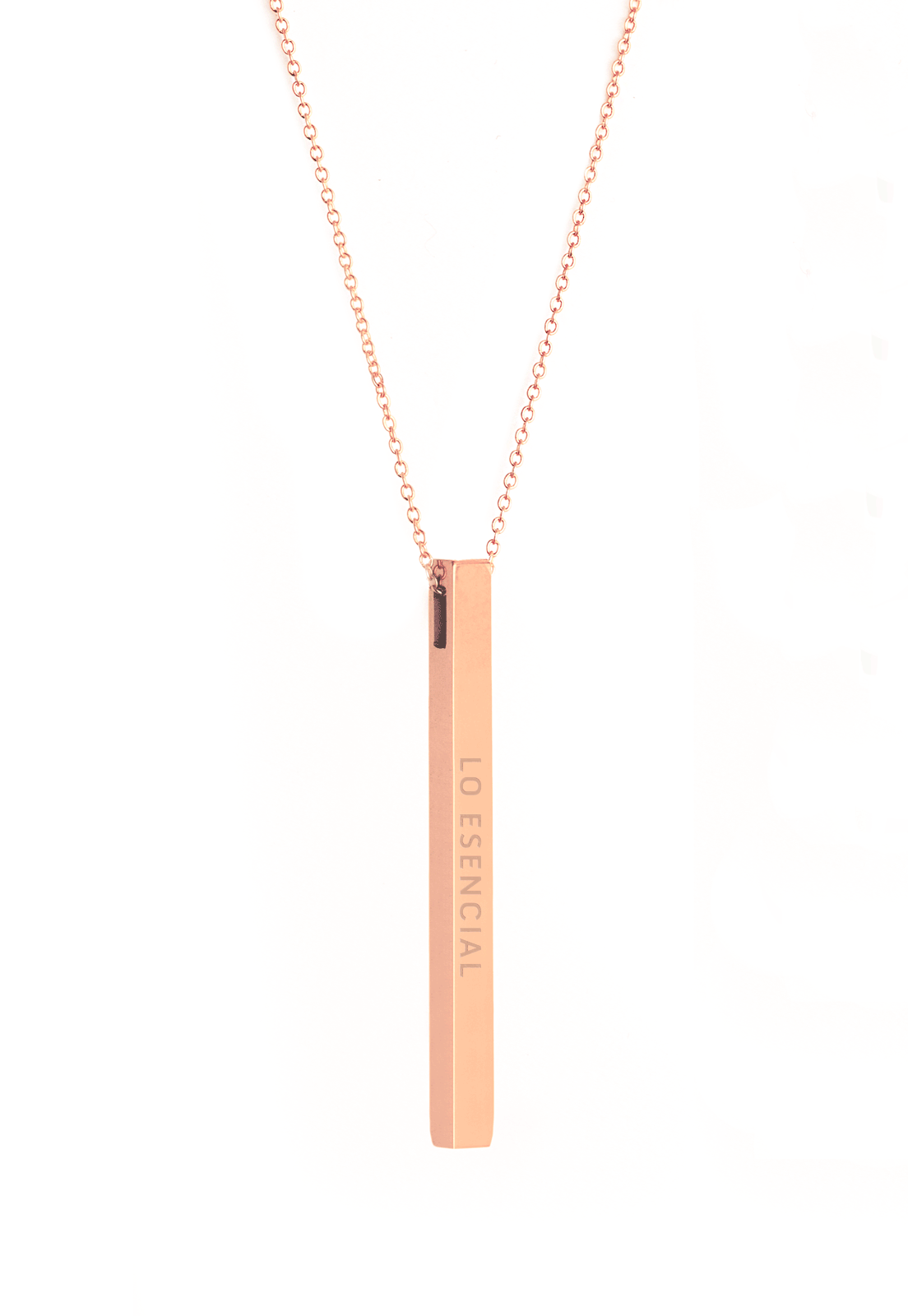 Collar de Barra Lo esencial es invisible a los ojos - Oro Rosa Daniel Moksha