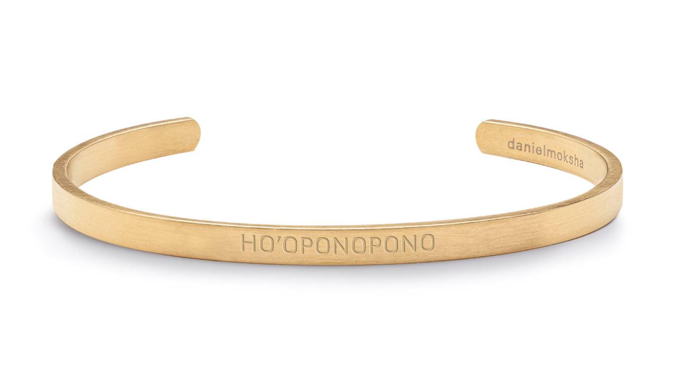 Pulsera Ho'oponopono (Hombre sin tinta negra) Oro Daniel Moksha