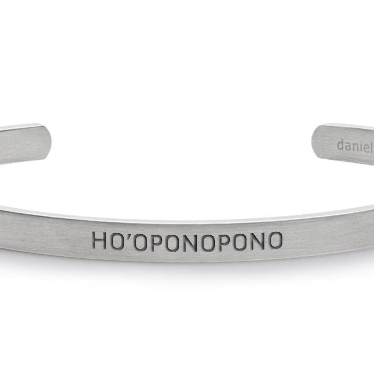 Pulsera Ho'oponopono (Hombre sin tinta negra) Plata Daniel Moksha
