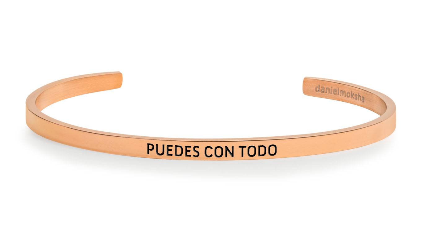 Pulsera Puedes con todo Oro Rosa Daniel Moksha