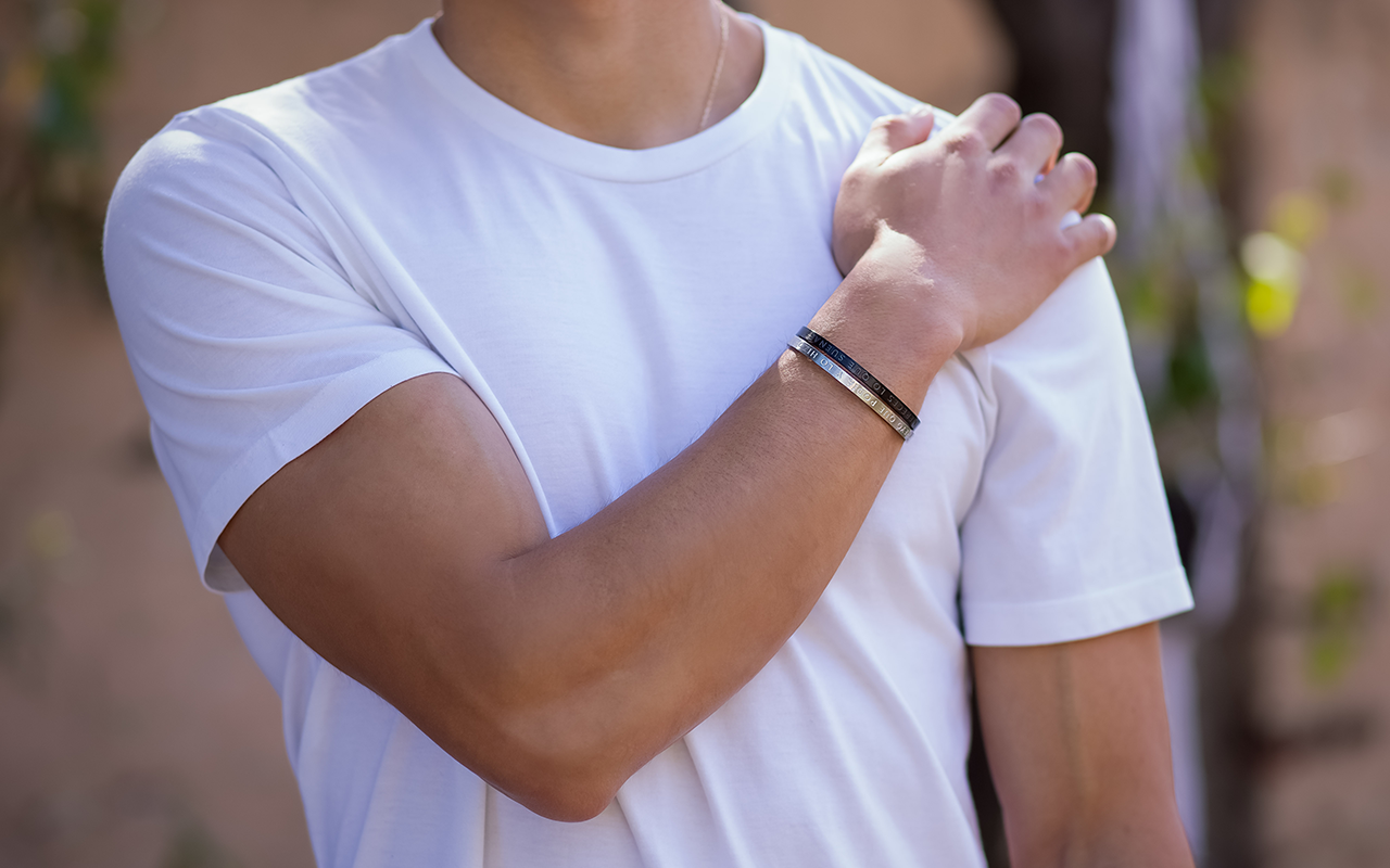 Pulsera Blessed for life (Hombre sin tinta negra) Daniel Moksha