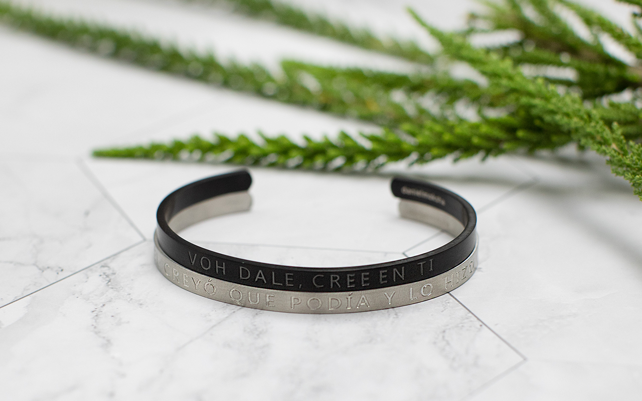 Pulsera Él creyó que podía y lo hizo (Hombre sin tinta negra) Daniel Moksha