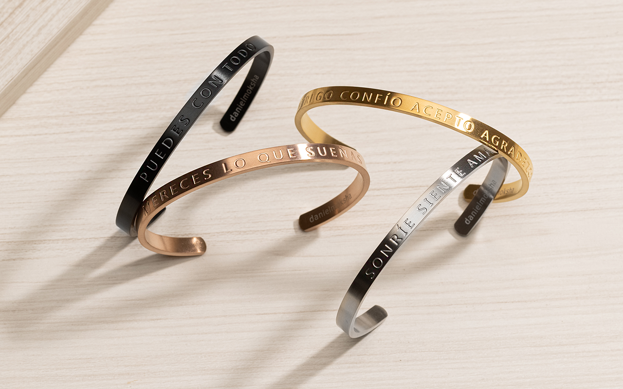 Pulsera Amigas por Siempre (Gruesa sin tinta negra) Daniel Moksha