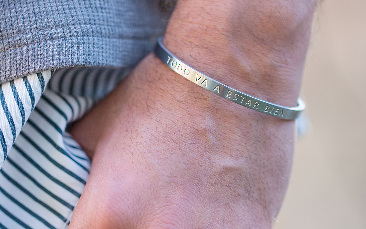 Pulsera Elijo ser feliz (Hombre sin tinta negra) Daniel Moksha