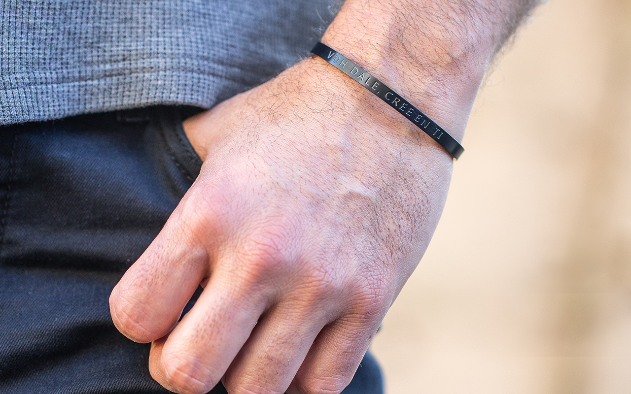 Pulsera Fe . Esperanza . Amor (Hombre sin tinta negra) Daniel Moksha