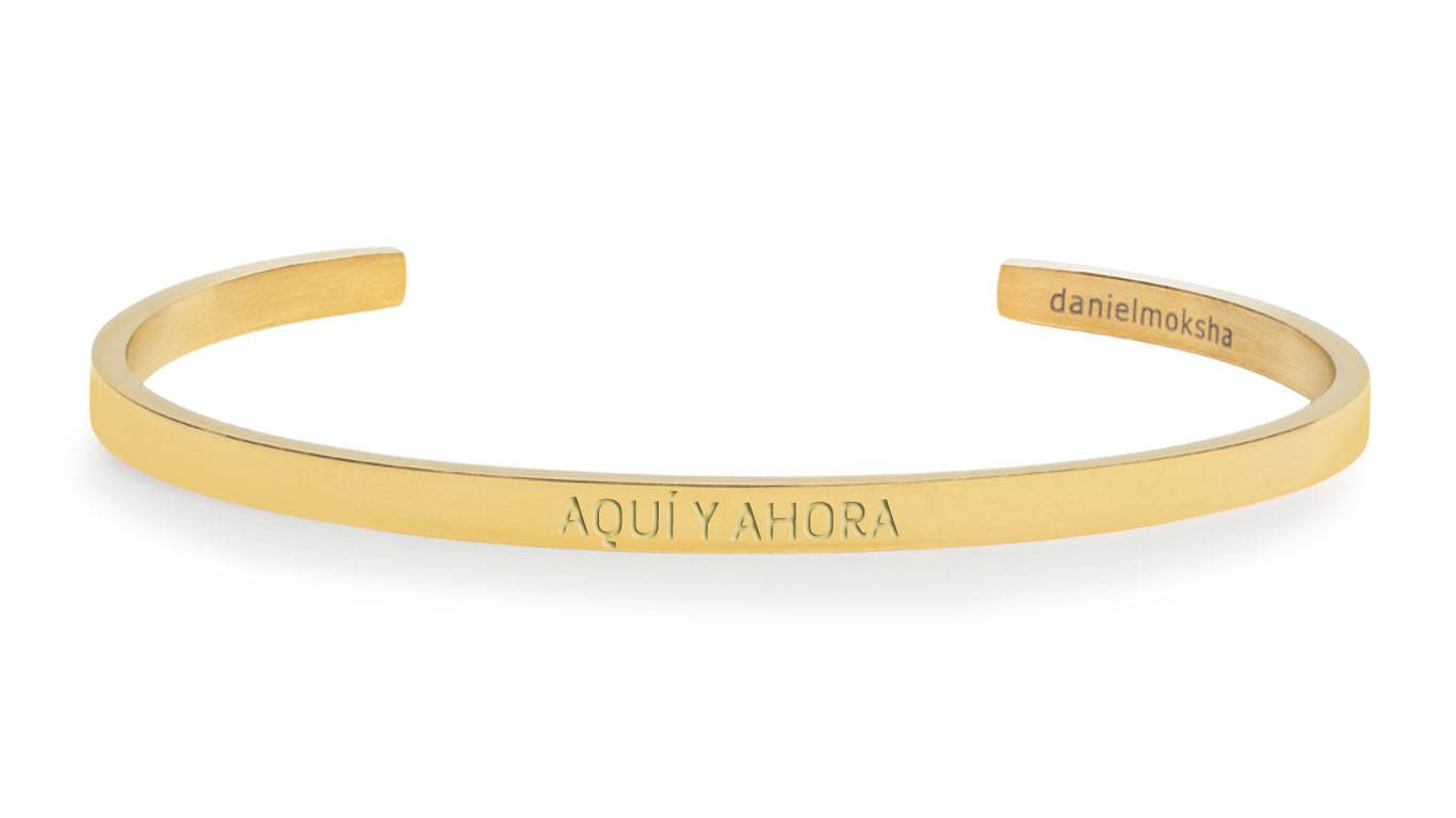 Pulsera Aquí y Ahora (sin tinta) Oro Daniel Moksha