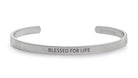 Pulsera Blessed for life (Hombre sin tinta negra) Plata  Daniel Moksha