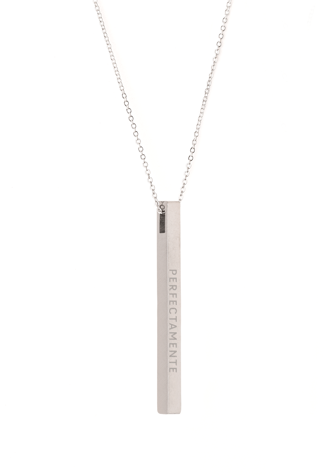 Collar de Barra  Entrego confío acepto agradezco -Plata   Daniel Moksha