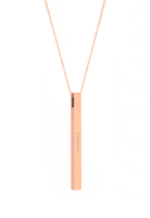 Collar de Barra  Entrego confío acepto agradezco -Oro Rosa  Daniel Moksha