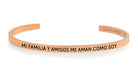 Pulsera KIDS: Mi familia y amigos me aman como soy Oro Rosa  Daniel Moksha