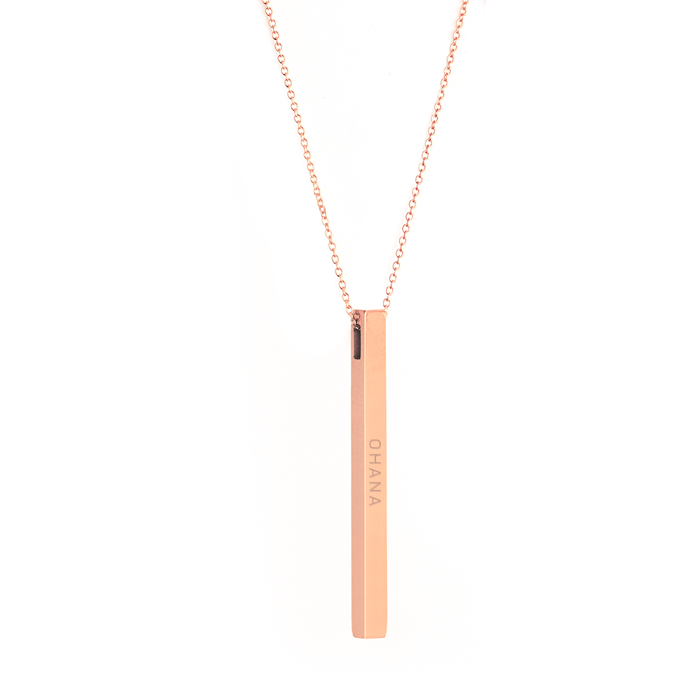 Collar de Barra  Ohana -Oro Rosa  Daniel Moksha