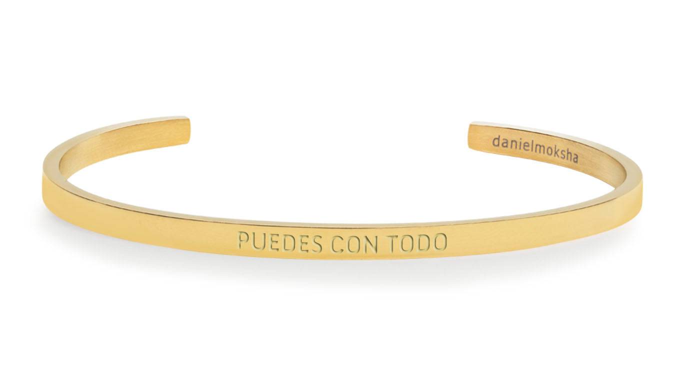 Pulsera Puedes con todo (sin tinta) Oro  Daniel Moksha