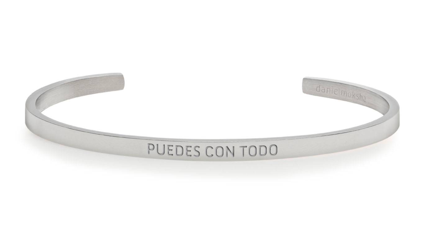 Pulsera Puedes con todo (sin tinta) Plata Daniel Moksha