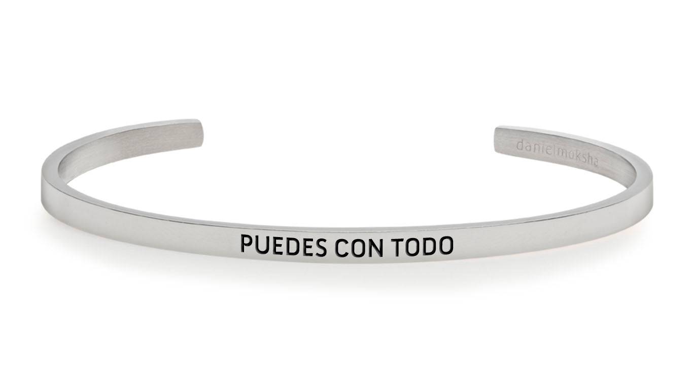 Pulsera Puedes con todo Plata Daniel Moksha