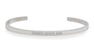 Pulsera Sonríe . Siente . Ama (sin tinta) Plata Daniel Moksha